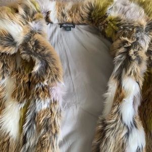 Multicolor faux fur jacket
